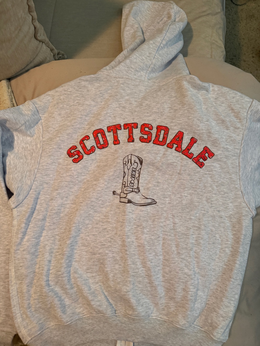 SKIMS❤️Arizona Scottsdale Limited Edition
EXCLUSIVE Western Zip Hoodie Grey S - Picture 3 of 4